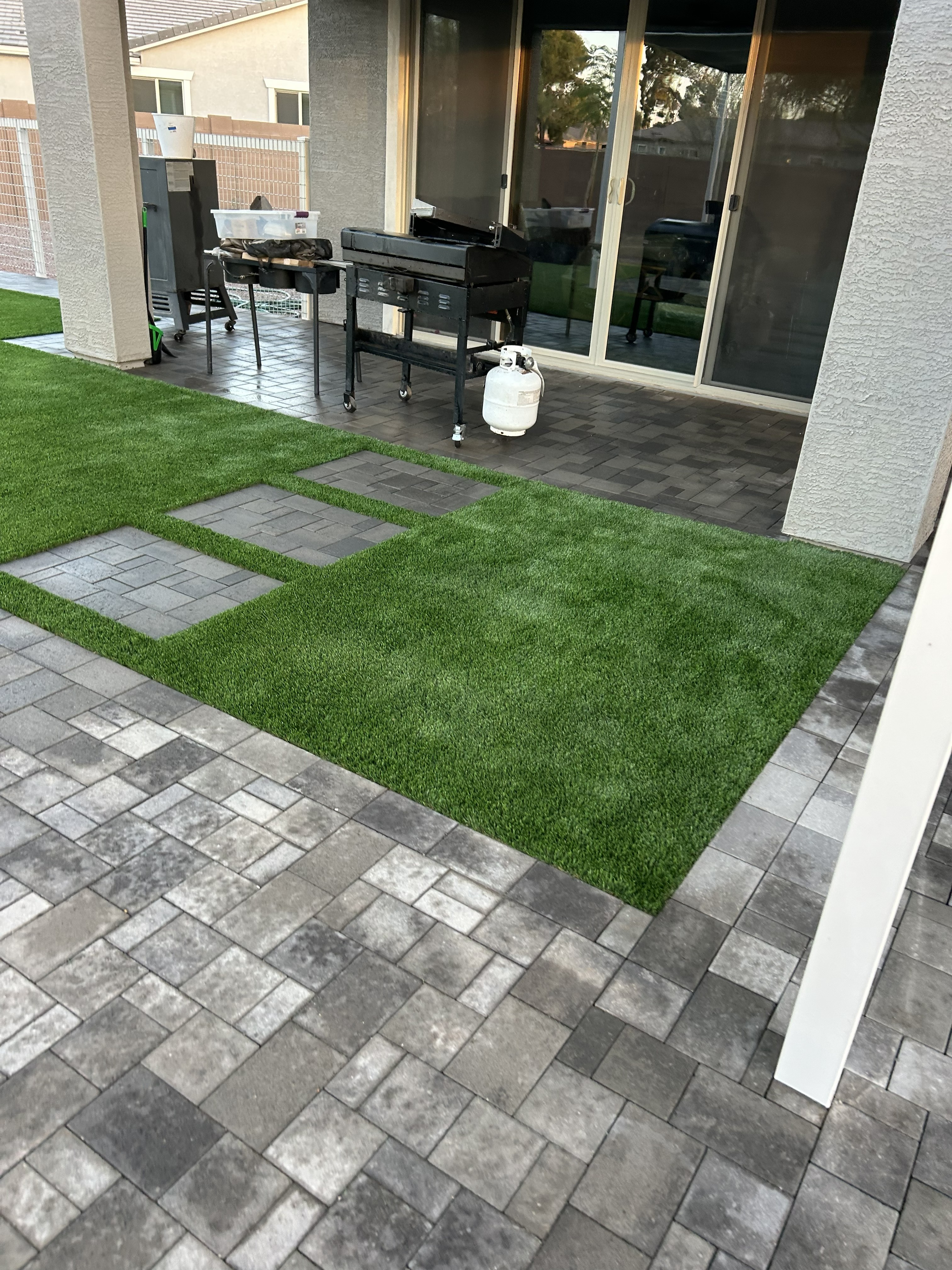 artificial turf & pavers installed Phoenix, AZ